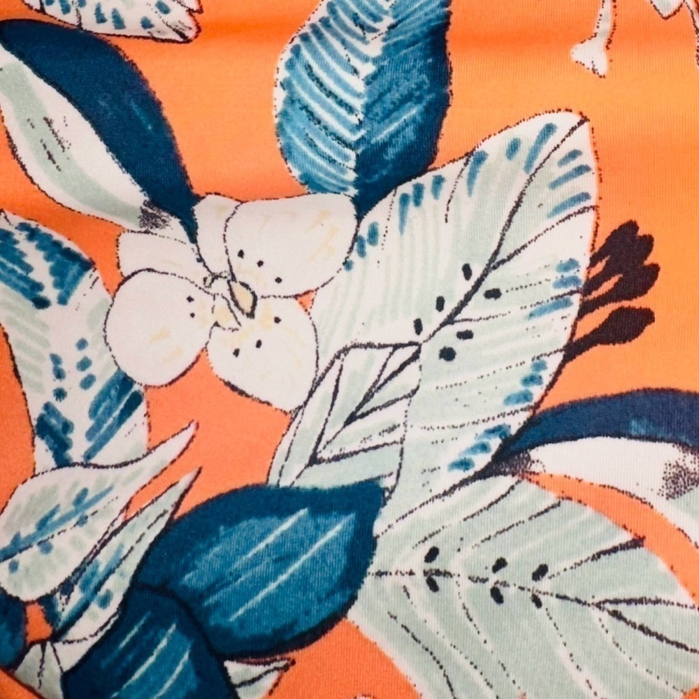MINKPINK Orange Enchanted Forest Frill Floral One-Piece Swimsuit Size Small - Picture 11 of 16